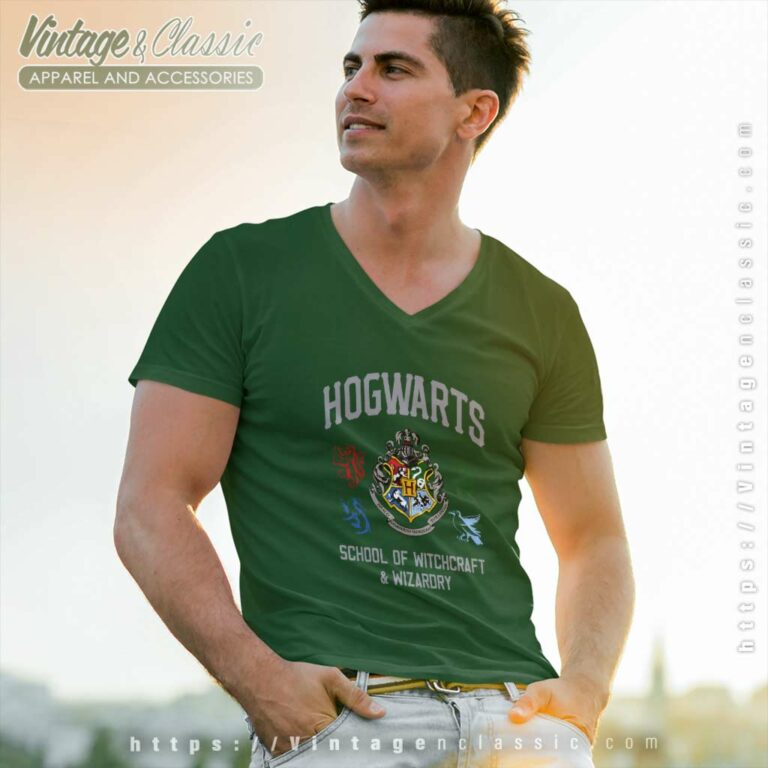 Harry Potter Shirt Hogwarts School V Neck TShirt Harry Potter Shirt Hogwarts School V Neck TShirt