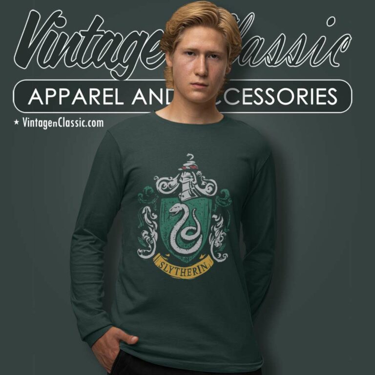 Harry Potter Slytherin Serpents Badge Long Sleeve Tee Harry Potter Slytherin Serpents Badge Long Sleeve Tee