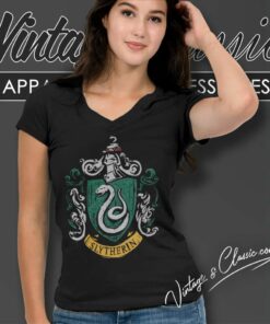 Harry Potter Slytherin Serpents Badge V Neck TShirt