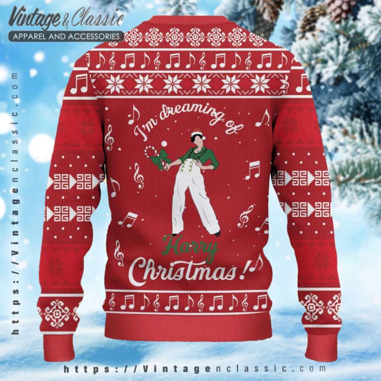 Harry Styles Im Dreaming Ugly Christmas Sweater back Ugly Sweater Harry Styles Im Dreaming Ugly Christmas Sweater back Ugly Sweater