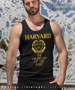 Harvard University The Michigan Of The East Blue Tank Top Racerback