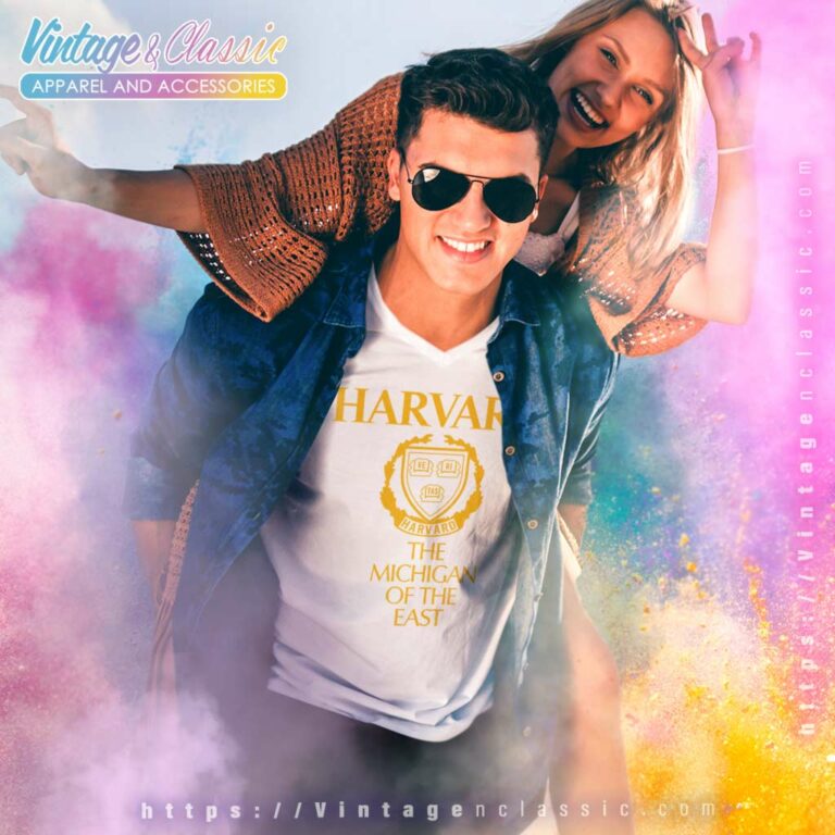 Harvard University The Michigan Of The East Blue V Neck TShirt Harvard University The Michigan Of The East Blue V Neck TShirt