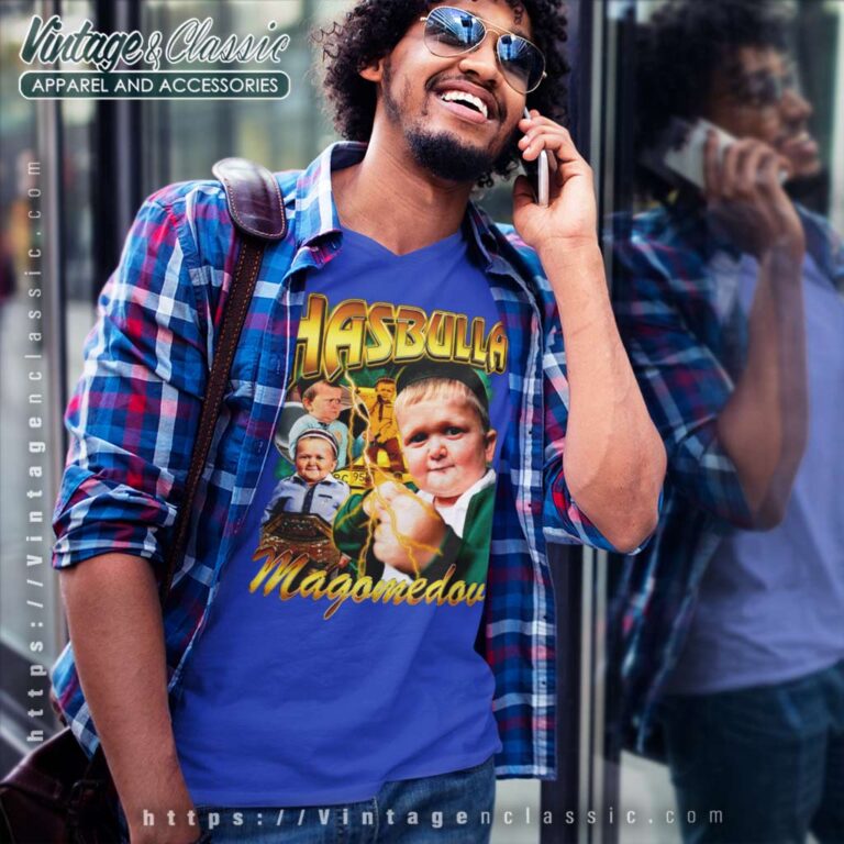 Hasbulla Magomedov Funny Shirt Mini Khabib Meme V Neck TShirt Hasbulla Magomedov Funny Shirt Mini Khabib Meme V Neck TShirt