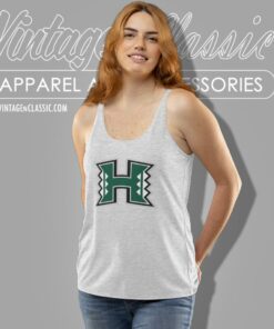 Hawaii Rainbow Warriors Football Logo Tank Top Racerback