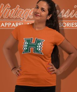 Hawaii Rainbow Warriors Football Logo Women T Shirt