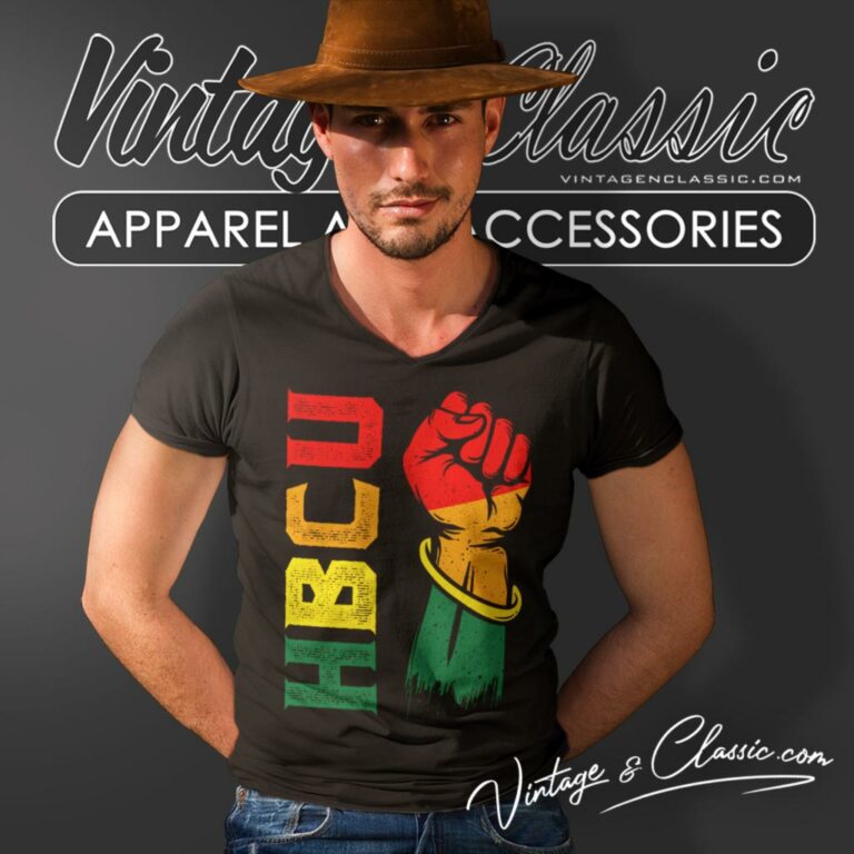 Hbcu Black College Power V Neck TShirt Hbcu Black College Power V Neck TShirt