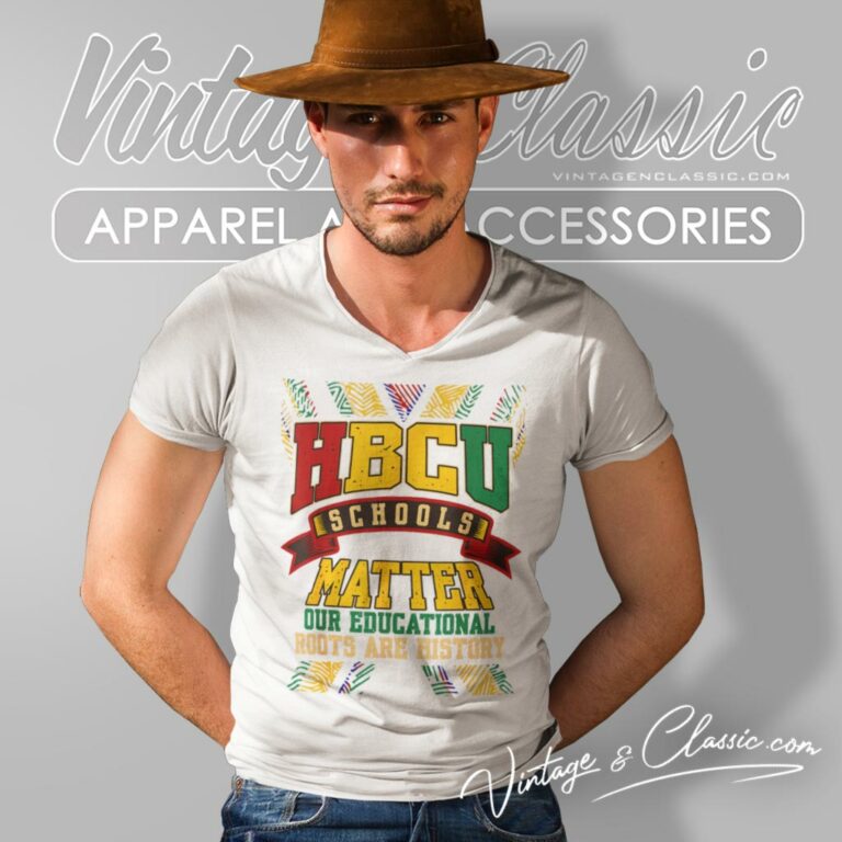 Hbcu School Matters African American Student V Neck TShirt Hbcu School Matters African American Student V Neck TShirt