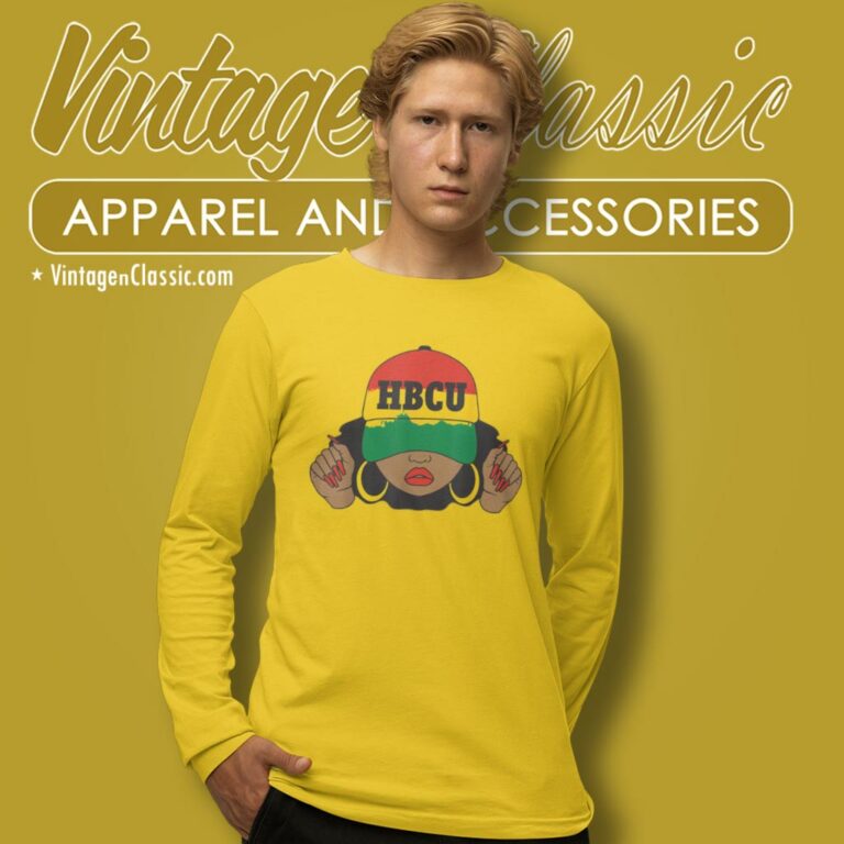 Hbcu Shirt Beautiful Black Hbcu Student In Hat Long Sleeve Tee Hbcu Shirt Beautiful Black Hbcu Student In Hat Long Sleeve Tee