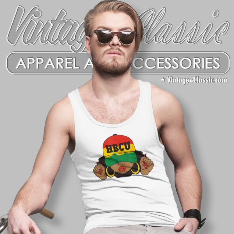 Hbcu Shirt Beautiful Black Hbcu Student In Hat Tank Top Racerback Hbcu Shirt Beautiful Black Hbcu Student In Hat Tank Top Racerback