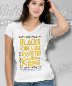 Hbcu Shirt Blacker The College V Neck TShirt