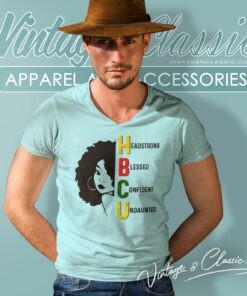 Hbcu Shirt Headstrong Blessed Confident Undaunted V Neck TShirt
