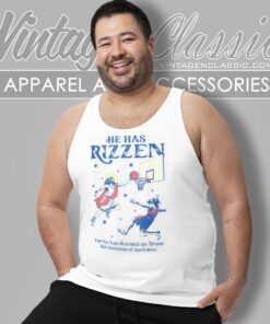 He Has Rizzen Shirt Funny Jesus Meme Tank Top Racerback