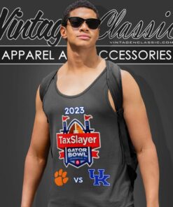 Head To Head Taxslayer Gator Bowl 2023 Kentucky Vs Clemson Shirt 4 Head To Head Taxslayer Gator Bowl 2023 Kentucky Vs Clemson Tank Top Racerback