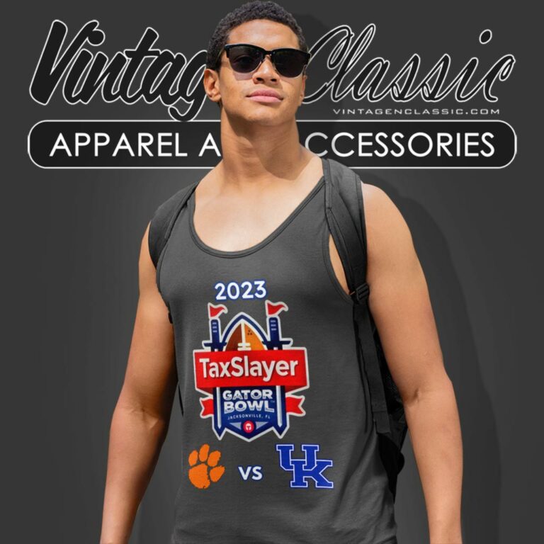 Head To Head Taxslayer Gator Bowl 2023 Kentucky Vs Clemson Tank Top Racerback Head To Head Taxslayer Gator Bowl 2023 Kentucky Vs Clemson Tank Top Racerback