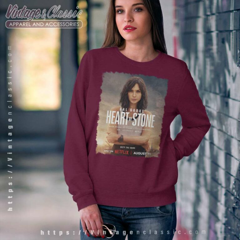 Heart Of Stone 2023 Film Poster Sweatshirt Heart Of Stone 2023 Film Poster Sweatshirt