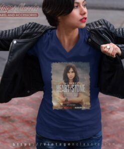 Heart Of Stone 2023 Film Poster Shirt 5 Heart Of Stone 2023 Film Poster V Neck TShirt