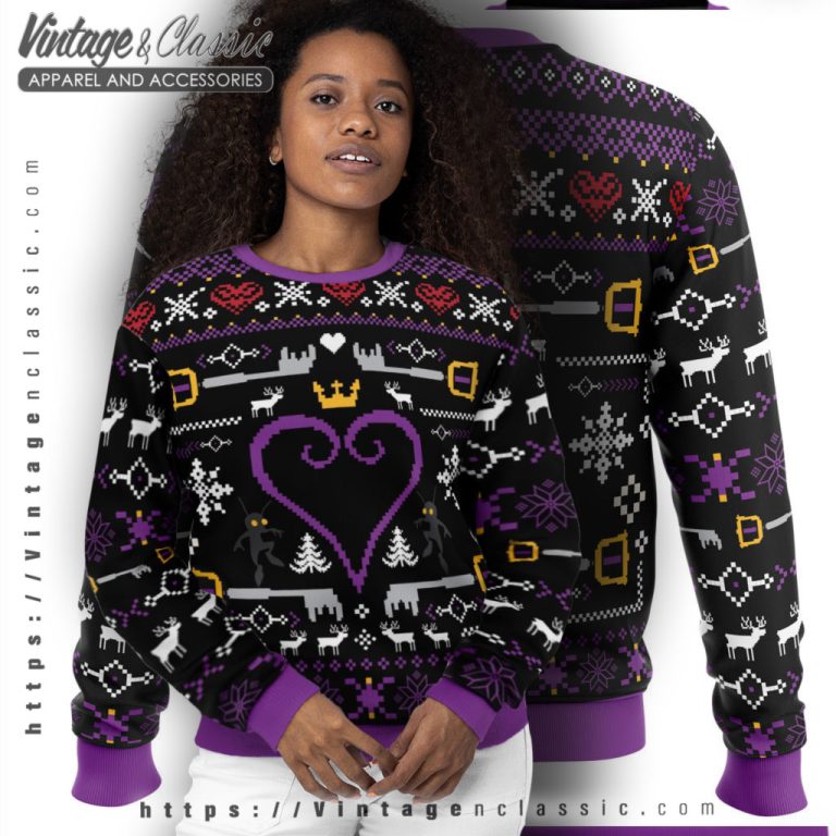 Hearts Kingdom Hearts Ugly Christmas Sweater Women Ugly Sweater Hearts Kingdom Hearts Ugly Christmas Sweater Women Ugly Sweater