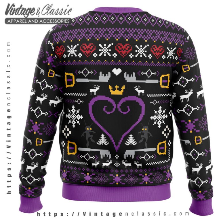Hearts Kingdom Hearts Ugly Christmas Sweater back side Ugly Sweater Hearts Kingdom Hearts Ugly Christmas Sweater back side Ugly Sweater