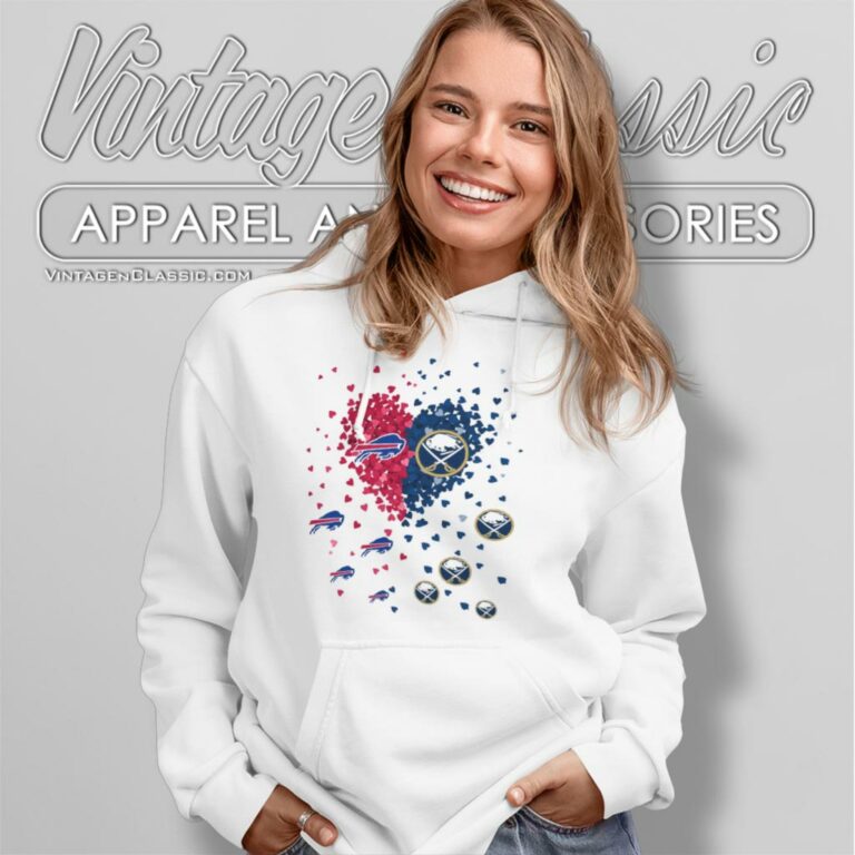 Hearts Love Buffalo Bills And Buffalo Sabres Hoodie Hearts Love Buffalo Bills And Buffalo Sabres Hoodie