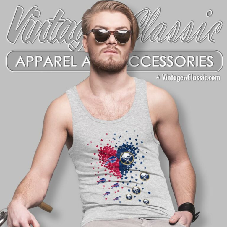 Hearts Love Buffalo Bills And Buffalo Sabres Tank Top Racerback Hearts Love Buffalo Bills And Buffalo Sabres Tank Top Racerback