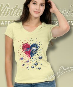 Hearts Love Buffalo Bills And Buffalo Sabres V Neck TShirt