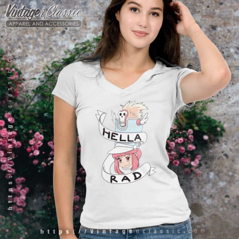 Hella Rad Nonon Jakuzure Kill La Kill Anime V Neck TShirt Hella Rad Nonon Jakuzure Kill La Kill Anime V Neck TShirt