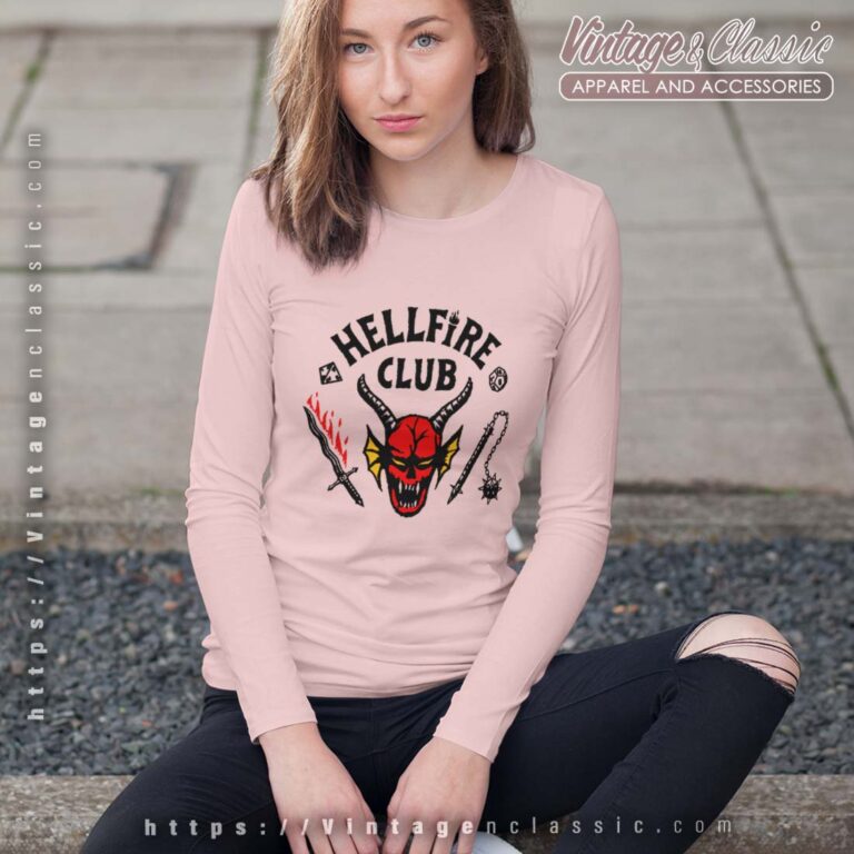 Hellfire Club T shirt Stranger Things season 5 Long Sleeve Hellfire Club T shirt Stranger Things season 5 Long Sleeve
