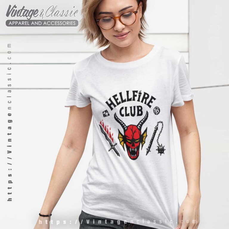 Hellfire Club T shirt Stranger Things season 5 Tshirt Women Hellfire Club T shirt Stranger Things season 5 Tshirt Women