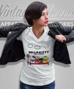 Hello Kitty And Friends Bus Stop V Neck TShirt