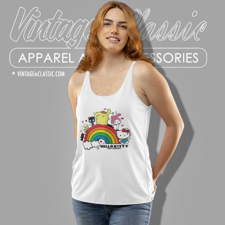Hello Kitty And Friends Rainbow Tank Top Racerback Hello Kitty And Friends Rainbow Tank Top Racerback
