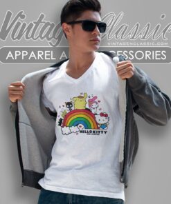 Hello Kitty And Friends Rainbow V Neck TShirt