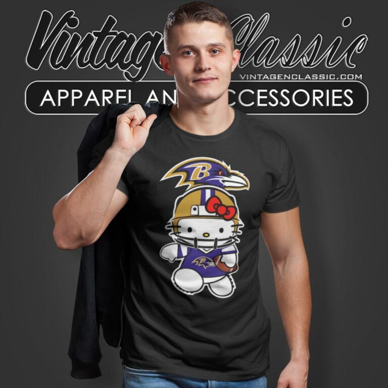 Hello Kitty Baltimore Ravens T Shirt Hello Kitty Baltimore Ravens T Shirt
