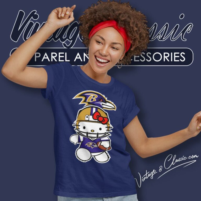 Hello Kitty Baltimore Ravens Women T Shirt Hello Kitty Baltimore Ravens Women T Shirt
