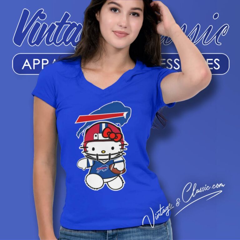 Hello Kitty Buffalo Bills V Neck TShirt Hello Kitty Buffalo Bills V Neck TShirt