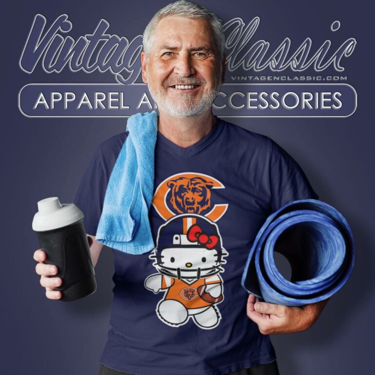 Hello Kitty Chicago Bears V Neck TShirt Hello Kitty Chicago Bears V Neck TShirt