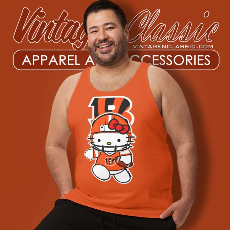 Hello Kitty Cincinnati Bengals Tank Top Racerback Hello Kitty Cincinnati Bengals Tank Top Racerback