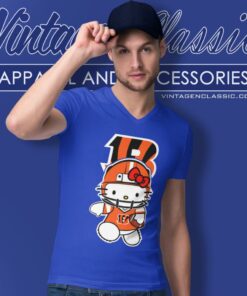 Hello Kitty Cincinnati Bengals V Neck TShirt
