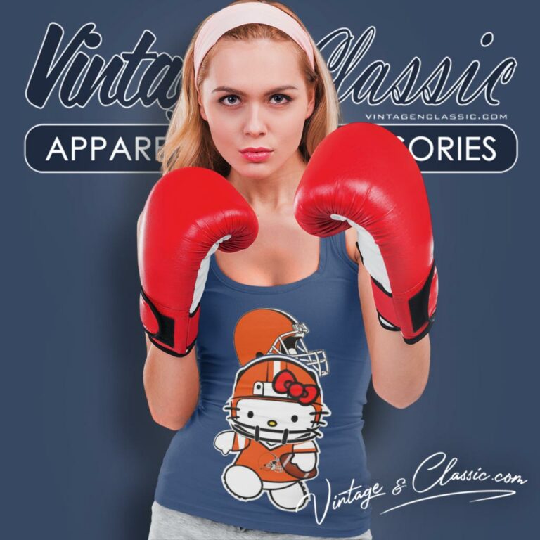 Hello Kitty Cleveland Browns Tank Top Racerback Hello Kitty Cleveland Browns Tank Top Racerback