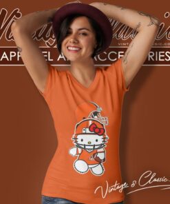 Hello Kitty Cleveland Browns V Neck TShirt