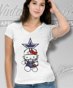 Hello Kitty Dallas Cowboys Shirt 4 Hello Kitty Dallas Cowboys V Neck TShirt
