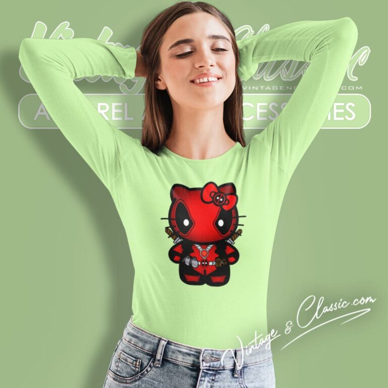 Hello Kitty Deadpool Long Sleeve Tee Hello Kitty Deadpool Long Sleeve Tee