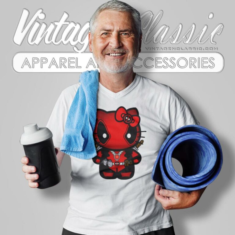 Hello Kitty Deadpool V Neck TShirt Hello Kitty Deadpool V Neck TShirt