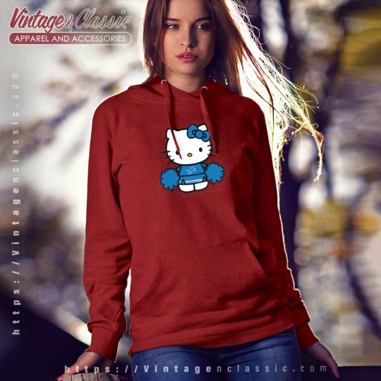 Hello Kitty Detroit Lions Cheerleader Hoodie Hello Kitty Detroit Lions Cheerleader Hoodie