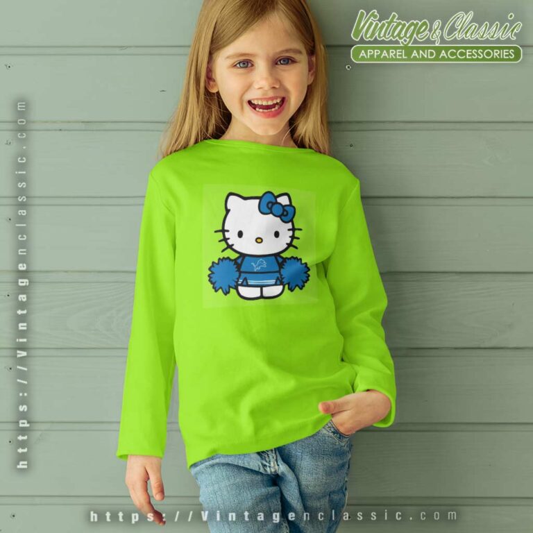 Hello Kitty Detroit Lions Cheerleader kids Longsleeve Hello Kitty Detroit Lions Cheerleader kids Longsleeve
