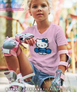 Hello Kitty Detroit Lions Cheerleader Shirt 9 Hello Kitty Detroit Lions Cheerleader kids Vneck