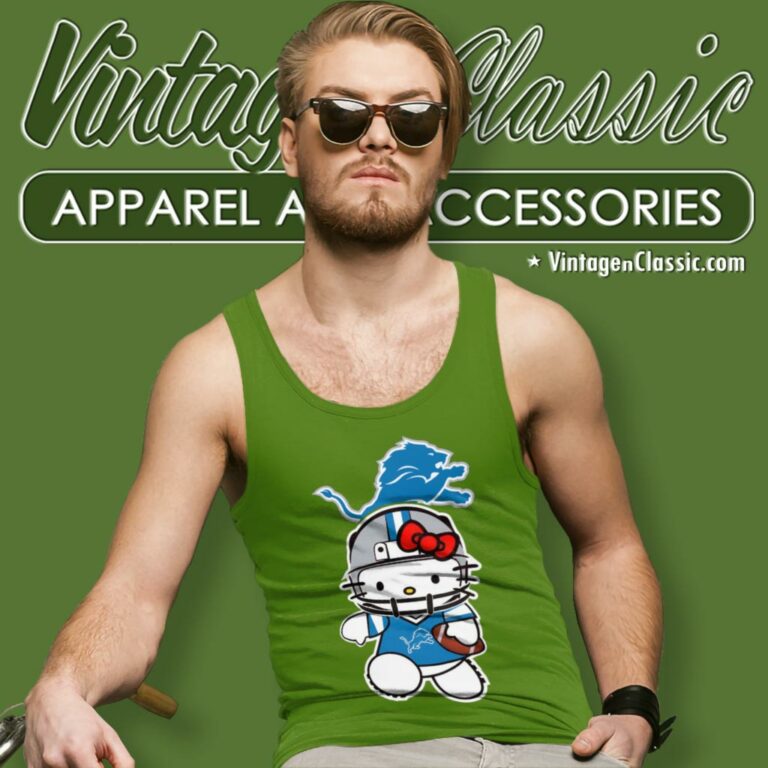 Hello Kitty Detroit Lions Tank Top Racerback Hello Kitty Detroit Lions Tank Top Racerback