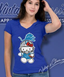 Hello Kitty Detroit Lions Shirt 5 Hello Kitty Detroit Lions V Neck TShirt