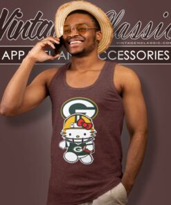 Hello Kitty Green Bay Packers Tank Top Racerback