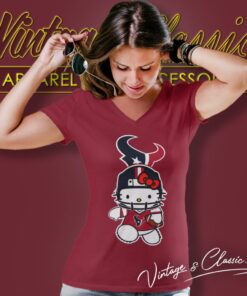 Hello Kitty Houston Texans V Neck TShirt