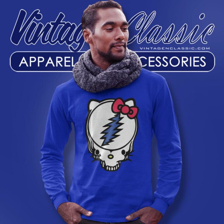 Hello Kitty In Grateful Dead Style Long Sleeve Tee Hello Kitty In Grateful Dead Style Long Sleeve Tee